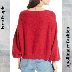 FREE PEOPLE FIND MY FRIEND PULLOVER IN RED XL NWT